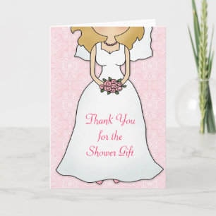 Tarjeta De Agradecimiento Bridal Gown Shower