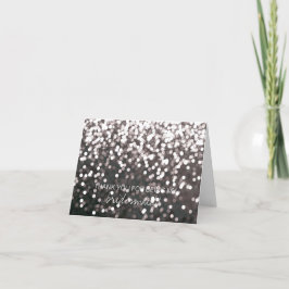 Tarjeta De Agradecimiento Bridal Party Gracias Card - Sparkling Black