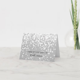 Tarjeta De Agradecimiento Bridal Party Gracias Card - Sparkling Gray