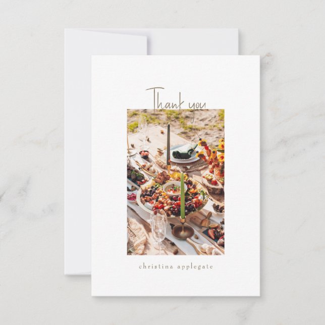 Tarjeta De Agradecimiento Bridal Shower Gold Textos Gracias (Anverso)