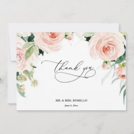 Tarjeta De Agradecimiento Bridal shower rosa oro floral Foam Boards