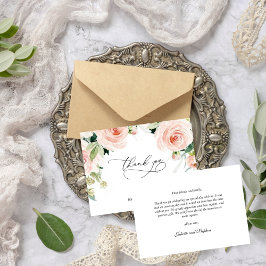 Tarjeta De Agradecimiento Bridal shower rosa oro floral Foam Boards