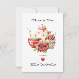 Tarjeta De Agradecimiento Bridal Shower Tea Fiesta Gracias