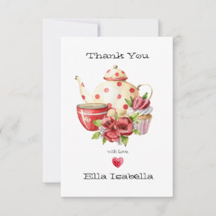 Tarjeta De Agradecimiento Bridal Shower Tea Fiesta Gracias
