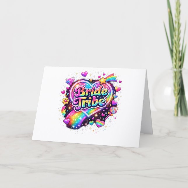 Tarjeta De Agradecimiento Bride Wedding Brides Maids Bachelorette Party (Anverso)