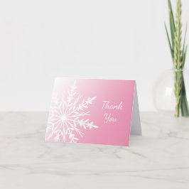 Tarjeta De Agradecimiento Bridesmaid De Invierno Rosa De Nieve Gracias