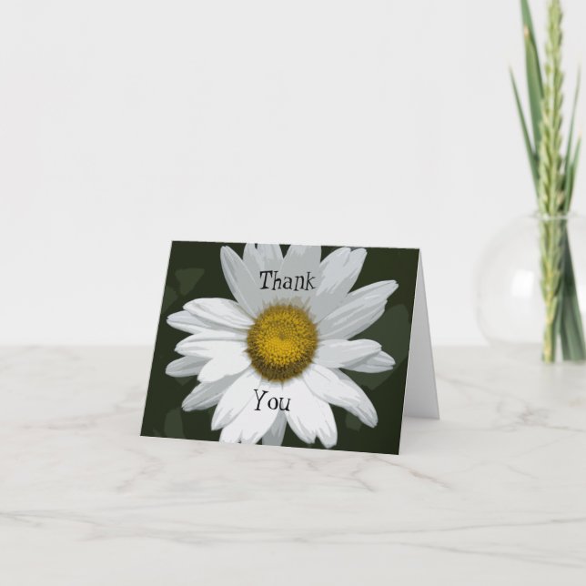 Tarjeta De Agradecimiento Bridesmaid White Daisy Flower (Anverso)