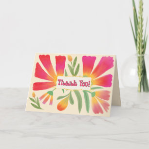 Tarjeta De Agradecimiento Bright Blooms (Flores Brillantes)