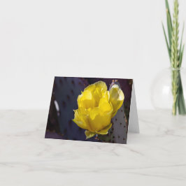Tarjeta De Agradecimiento Bright Cactus Blossom Blank Card
