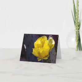 Tarjeta De Agradecimiento Bright Cactus Blossom Blank Card