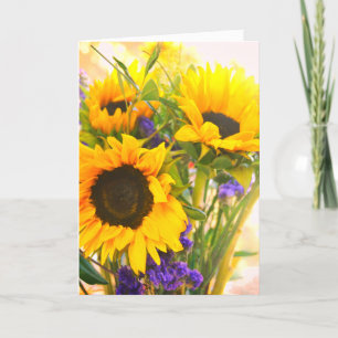 Tarjeta De Agradecimiento Bright Sunflower Bouquet