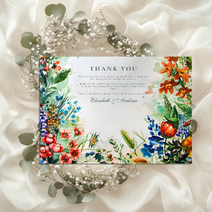 Tarjeta De Agradecimiento Brillante Boda Jardín Botánico