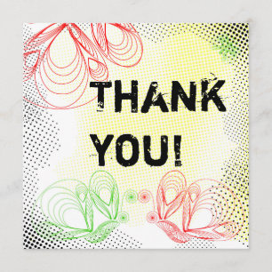 Tarjeta De Agradecimiento Brillante "gracias" cardar