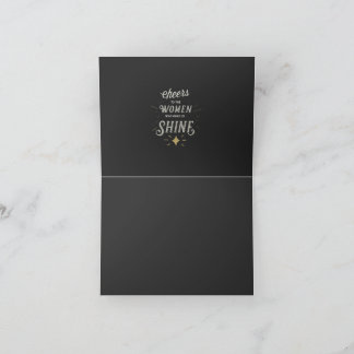 Tarjeta De Agradecimiento Brindis a las mujeres que nos hacen brillar.