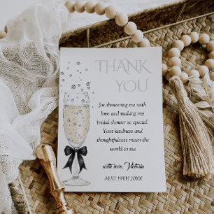 Tarjeta De Agradecimiento Brindis de boda con copa de champán