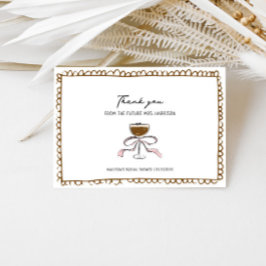 Tarjeta De Agradecimiento Brindis Nupcial de Espresso Martini Dibujado a Man
