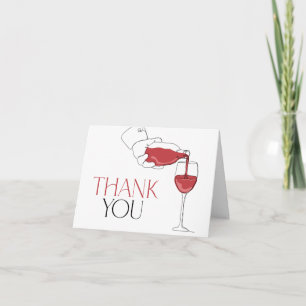 Tarjeta De Agradecimiento Brindis por el Amor   Bridal Shower de Cata de Vin