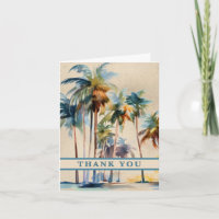 Tarjeta de agradecimiento Brisa de la isla de palm