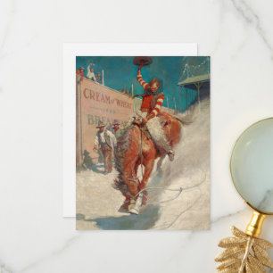 Tarjeta De Agradecimiento Bronco Buster por Newell Convers Wyeth