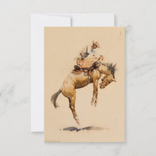 Tarjeta De Agradecimiento Bronco Salvaje de Edward Borein