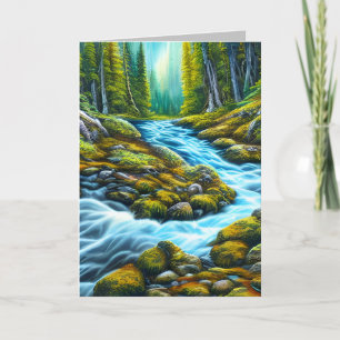 Tarjeta De Agradecimiento Brook de burbuja de la naturaleza mágica