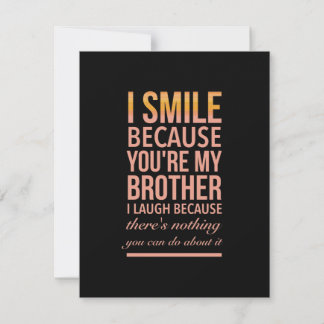 Tarjeta De Agradecimiento Brother laugh funny