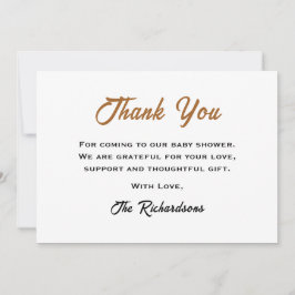 Tarjeta De Agradecimiento Brown Teddy Bear Baby Shower Podemos Esperar