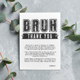 Tarjeta De Agradecimiento Bruh, ¿Estás? Aniversario del Fiesta de la piscina