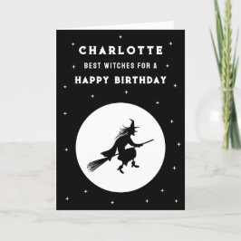 Tarjeta De Agradecimiento Bruja de Cumpleaños de Halloween para Niños