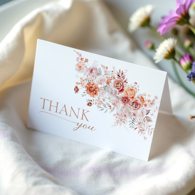 Tarjeta De Agradecimiento Brunch de bebé floral boho (Subido por el creador)