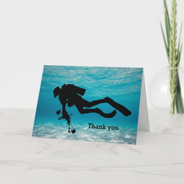 Tarjeta De Agradecimiento Buceo Scuba (Anverso)
