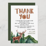 Tarjeta De Agradecimiento Buck Deer Kids Birthday Gracias<br><div class="desc">Cernera acuarela y la carta de cumpleaños de los niños de las montañas "gracias".</div>