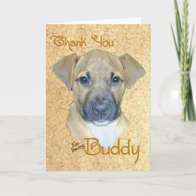 Tarjeta De Agradecimiento Buddy Gracias Card (Anverso)