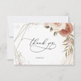 Tarjeta De Agradecimiento Budget Purple Florals Bridgerton Bridal Shower
