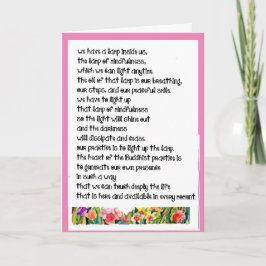 Tarjeta De Agradecimiento Budista "tenemos una lámpara dentro de nosotros +