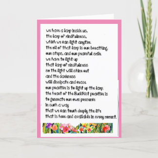 Tarjeta De Agradecimiento Budista "tenemos una lámpara dentro de nosotros +