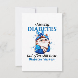 Tarjeta De Agradecimiento Buen intento de diabetes