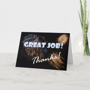 Tarjeta De Agradecimiento ¡Buen trabajo, gracias!