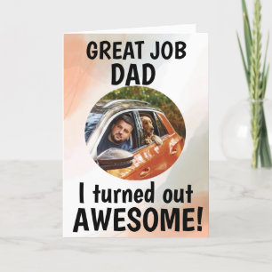 Tarjeta De Agradecimiento Buen trabajo papá... Foto del Personalizado del Dí