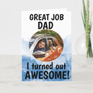 Tarjeta De Agradecimiento Buen trabajo papá... Personalizado del Día del Pad