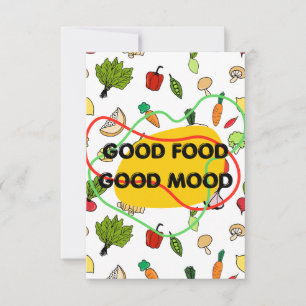 Tarjeta De Agradecimiento Buena comida, diseño de Buen Humor, comida diverti