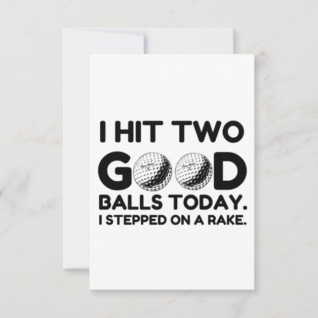 TARJETA DE AGRADECIMIENTO BUENAS BOLAS DE GOLF (Anverso)