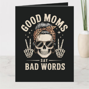 Tarjeta De Agradecimiento Buenas Madres Dicen Palabras Malas Divertidas