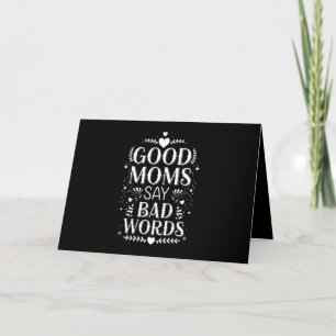 Tarjeta De Agradecimiento Buenas mamás dicen malas palabras divertido día de