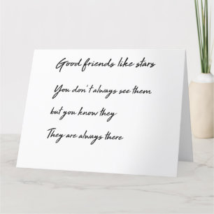 Tarjeta De Agradecimiento Buenos amigos como estrellas