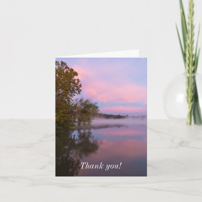 Tarjeta De Agradecimiento Buenos días rosados brillantes Gracias (Anverso)