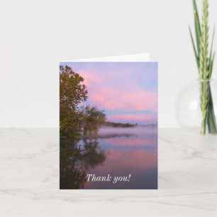 Tarjeta De Agradecimiento Buenos días rosados brillantes Gracias