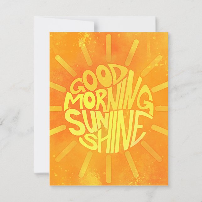Tarjeta De Agradecimiento Buenos Días, Sunshine! (Anverso)