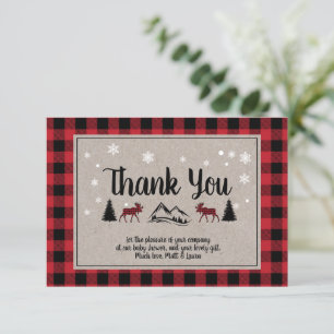 Tarjeta De Agradecimiento Buffalo Check Lumberjack Gracias