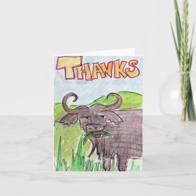 Tarjeta De Agradecimiento Buffalo Thankyou (Anverso)